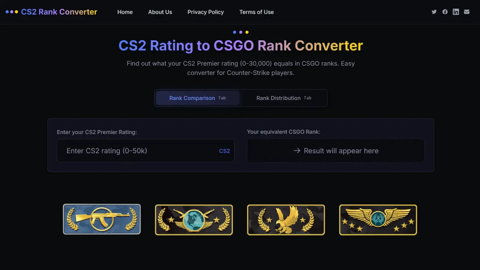 CS2 Rank to CSGO Rank Converter | Premier Rating Comparison